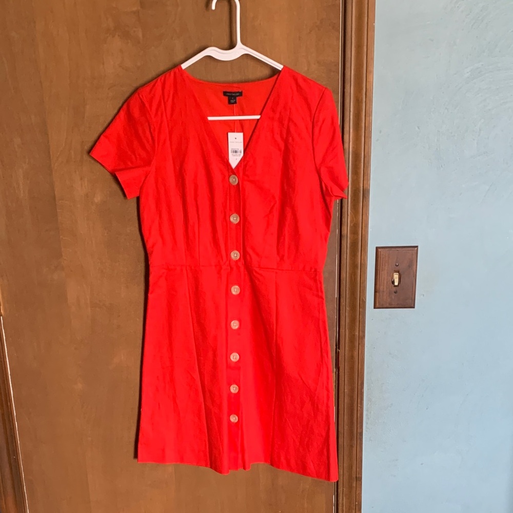 NWT Linen Button-Down Dress